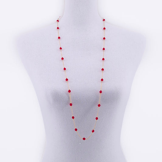 Solfeve facettes or Happy Red sautoir