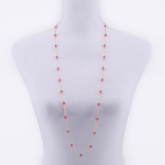 Solfeve facettes or True Pink sautoir