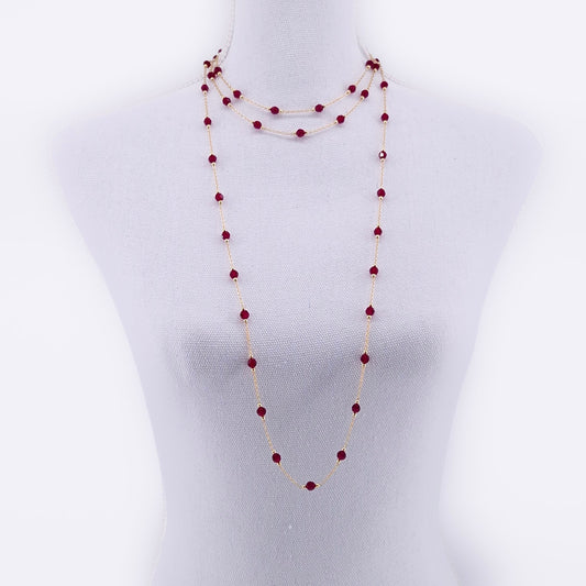 Colliers et bracelet Solfève Deep Ruby Or