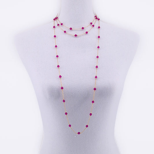 Solfève Facettes Or Série Fuchsia